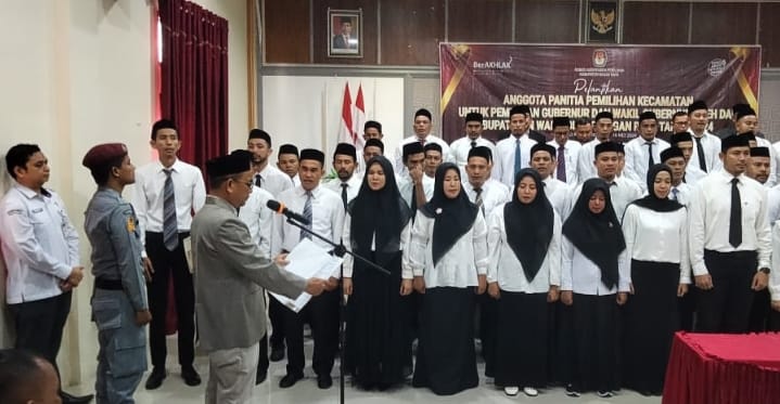 50 Panitia Pemilihan Kecamatan Dilantik Komisi Independen Pemilihan Nagan Raya