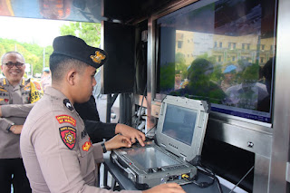 Simulasi Penerbangan Drone Ditsamapta Polda Aceh Disaksikan Kapolda Aceh