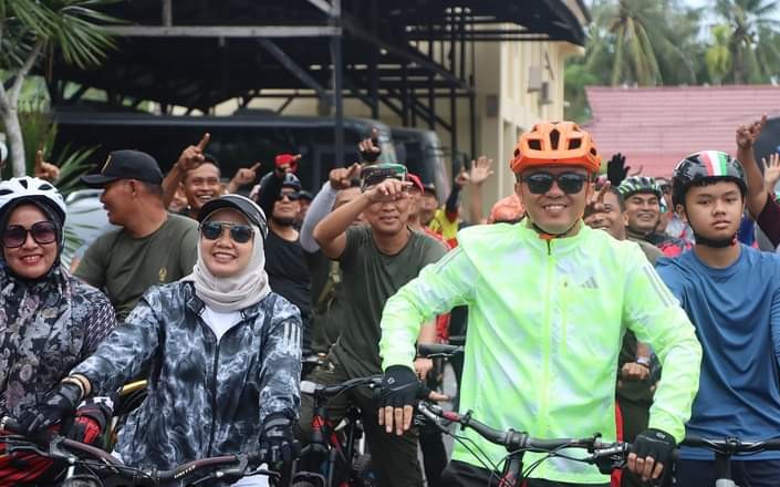 Polres Aceh Timur Gelar Olahraga Bersama dengan Forkopimda dan Masyarakat, Semarakkan Hari Bhayangkara ke-78