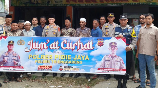 Jumat Curhat Polres Pidie Jaya dan Muspida Kecamatan