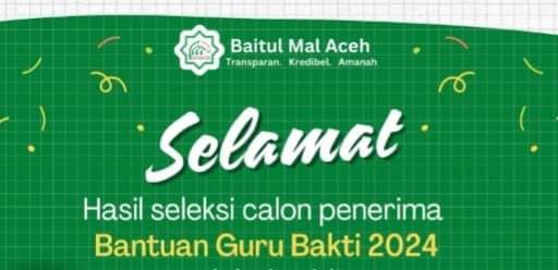 BMA Umumkan Penerima Bantuan Dana Guru Bakti 2024