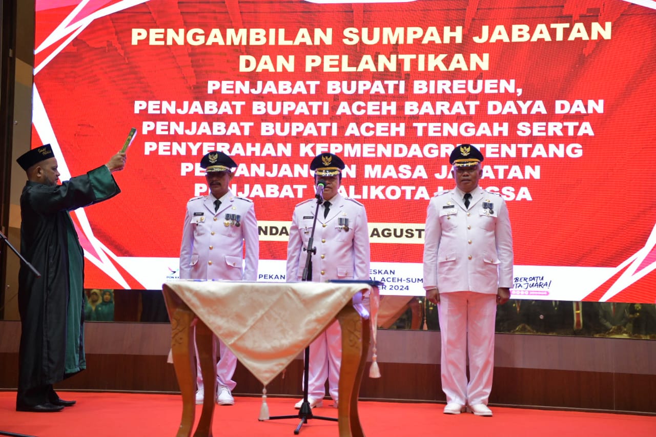 Pengambilan Sumpah Jabatan Dan Pelantikan Pj Bupati Bireuen