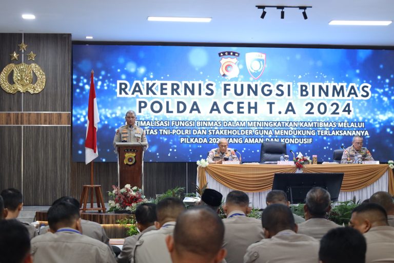 Wakapolda Aceh Buka Rakernis Fungsi Ditbinmas Tahun 2024