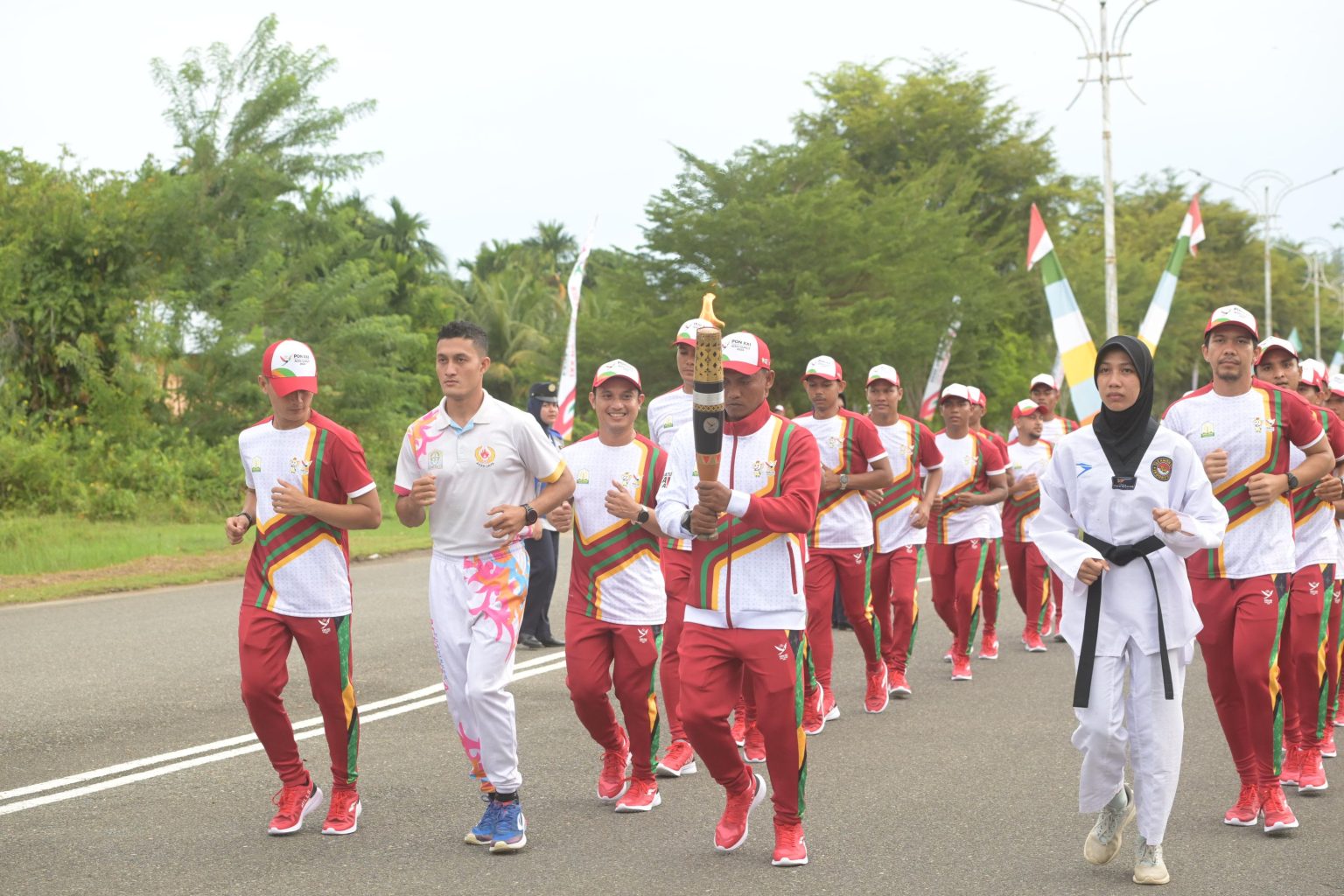 Api PON XXI Tiba di Aceh Jaya