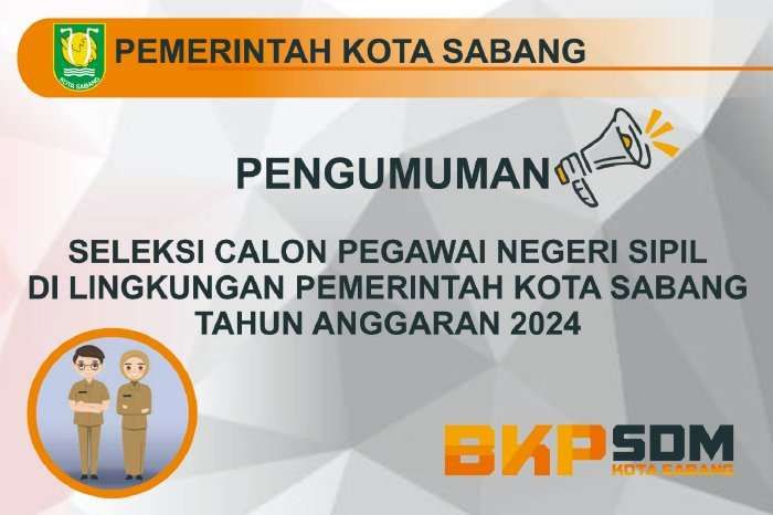 Pemerintah Kota Sabang Buka Pendaftaran CPNS