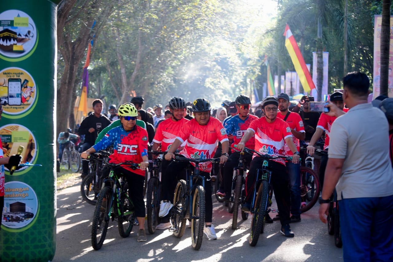 Antusias Warga Masyarakat Padati Fun Bike dan Fun Walk Merdeka Aceh Tamiang