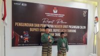 KIP Aceh Tamiang Mengelar Penetapan No Urut Pasangan Calon Bupati dan Wakil Bupati