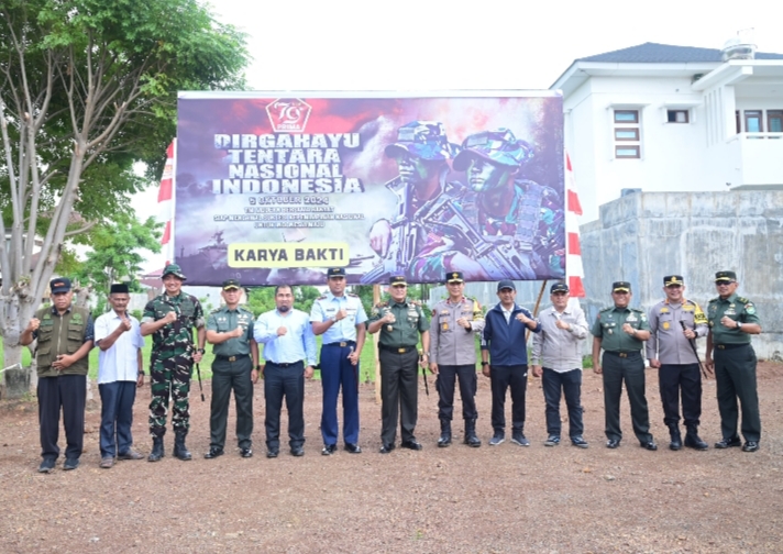 Pj Bupati Aceh Besar Hadiri Upacara Karya Bakti TNI