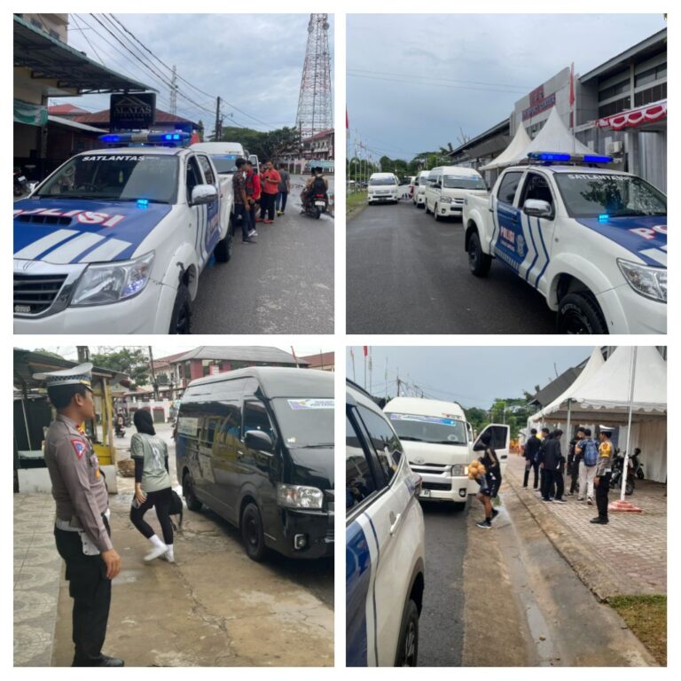 Sat Lantas Polres Kawal Atlet Cabor Sepak Takraw PON