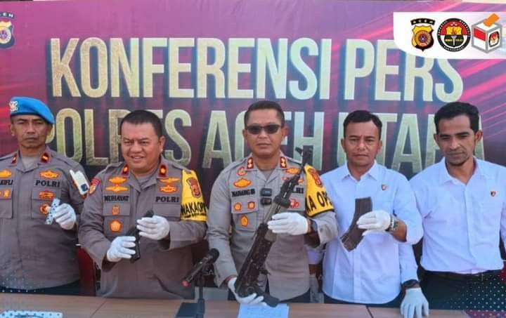 Warga di Aceh Utara Serahkan Dua Pucuk Senjata Api