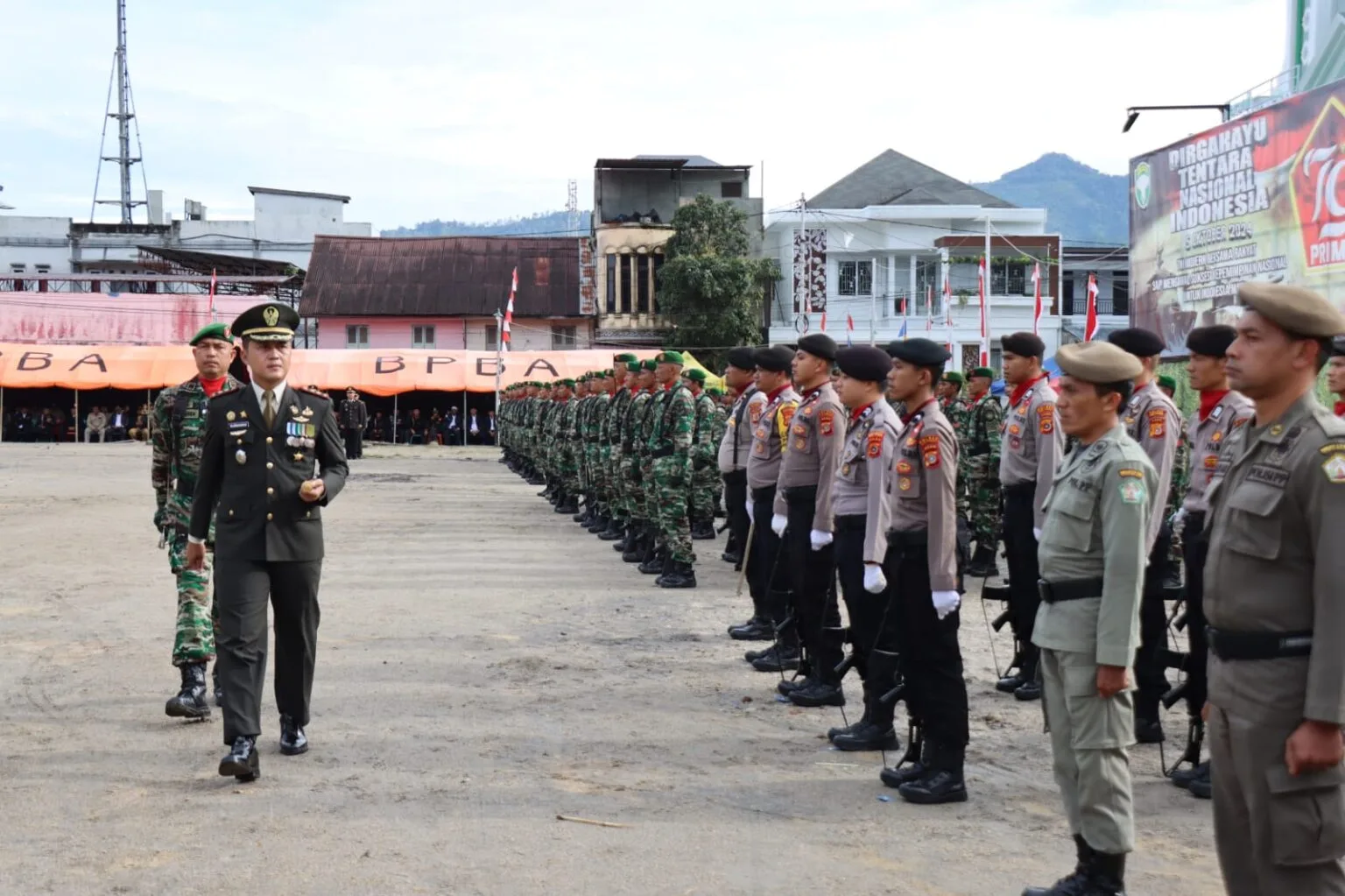 Kodim 0106/Ateng Gelar Upacara HUT TNI ke-79