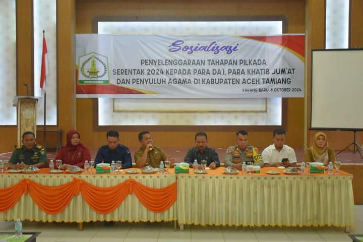 Pj. BUPATI ACEH TAMIANG HADIRI SOSIALISASI TAHAPAN PILKADA 2024