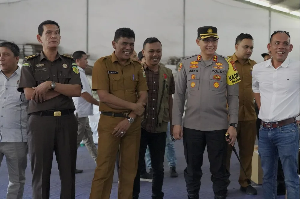 Kapolres Pidie Kunjungi Gudang Logistik KIP Pidie