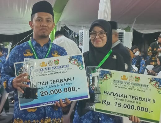 Tasyukur-Yusniar, Pasangan Juara Kafilah Aceh di Palangka Raya