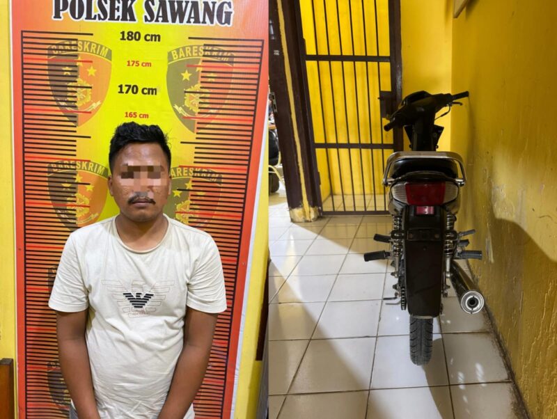 Polsek Sawang Berhasil Amankan Penadah Sepeda Motor Curian