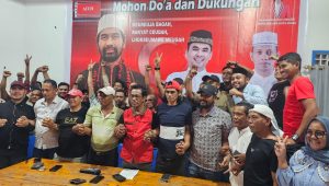 Sayuti-Husaini Pom Beserta Tim Pemenangan Deklarasikan Kemenangan di Pilkada Serentak 2024