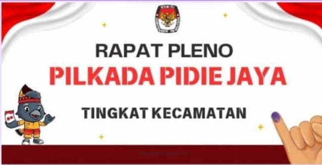 KIP Pidie Jaya Mulai Pleno Rekapitulasi Hasil Pilkada Tingkat PPK