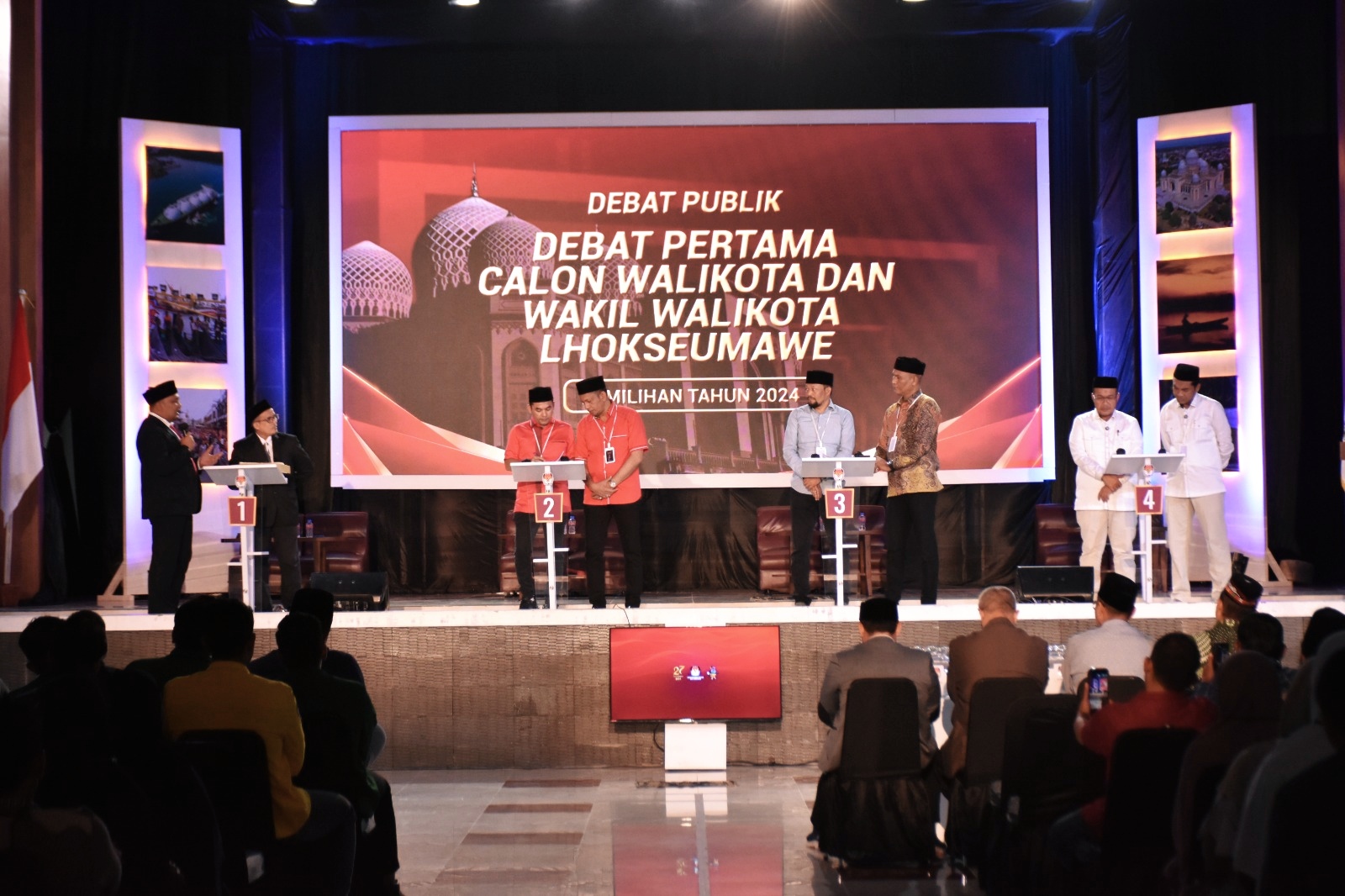 Debat Publik Perdana 4 Paslon Pilkada Pemilu 2024 Lhokseumawe Resmi Digelar KIP