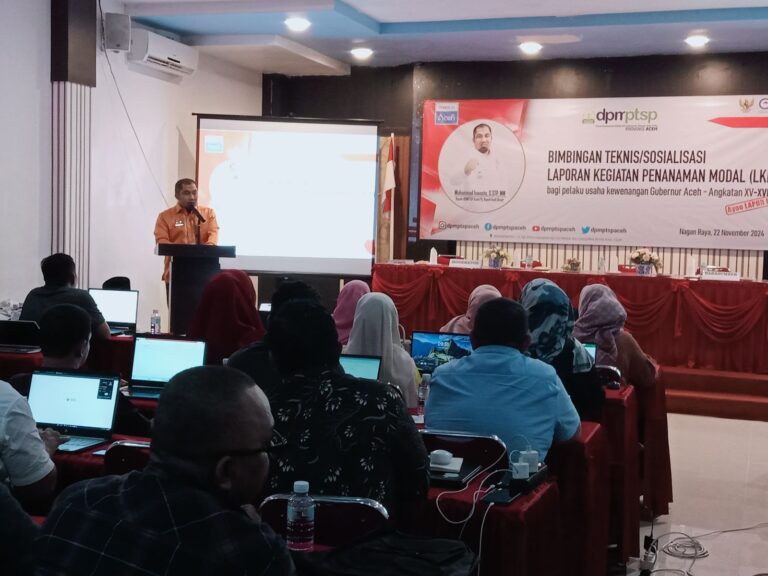 DPMPTSP Aceh Adakan Bimtek/Sosialisasi LKPM