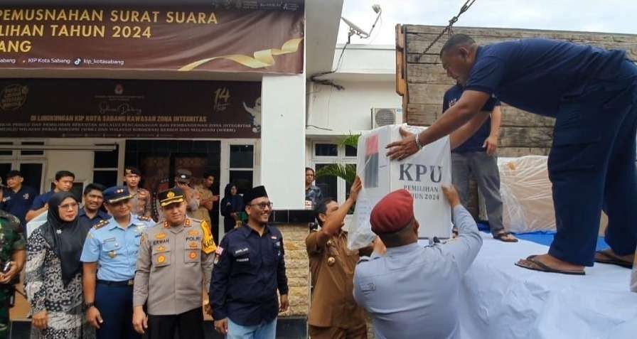 Logistik Pilkada di Sabang Mulai Didistribusik