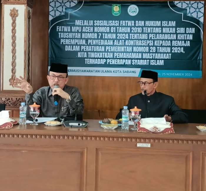 MPU Aceh Sosialisasi Fatwa dan Hukum Islam di Sabang