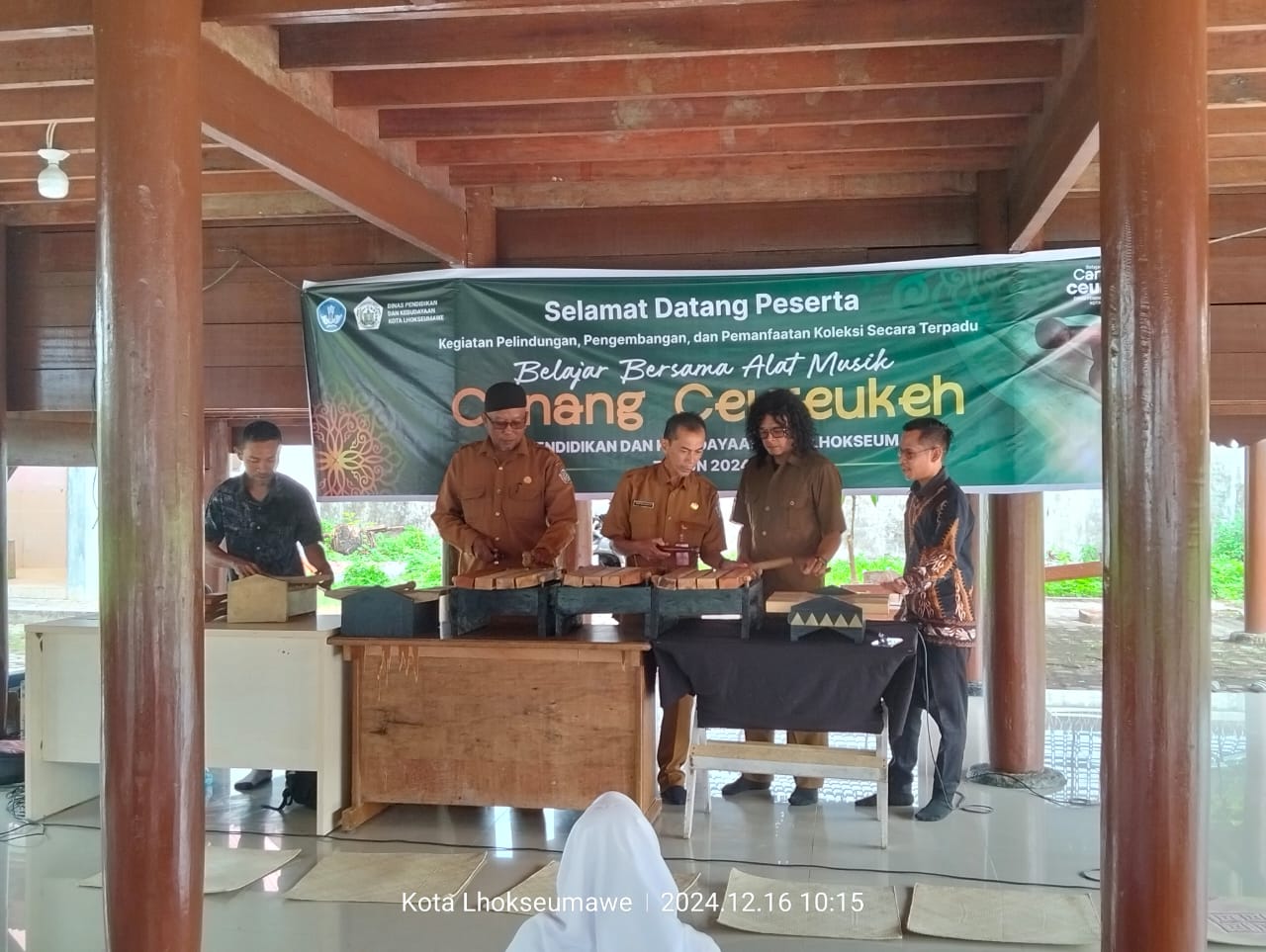 Dinas P&K Lhokseumawe Bidang Kebudayaan Gelar Belajar Bersama Canang Ceureukeh untuk Pelajar dan Sanggar Seni