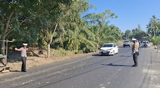 Lantas Patroli di Jalan Bireuen Takengon Juli Km 12