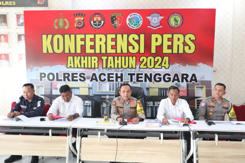 Polres Aceh Tenggara Gelar Konferensi Pers Akhir Tahun