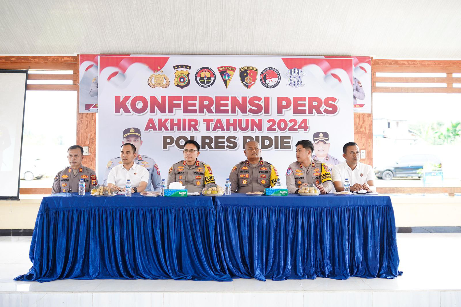 Polres Pidie Gelar Konferensi Pers Akhir Tahun 2024