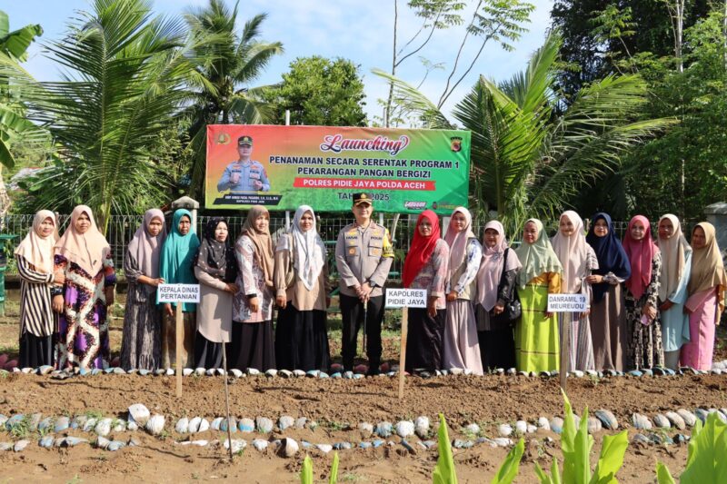 Kapolres Pidie Jaya Resmikan Pekarangan Pangan Bergizi