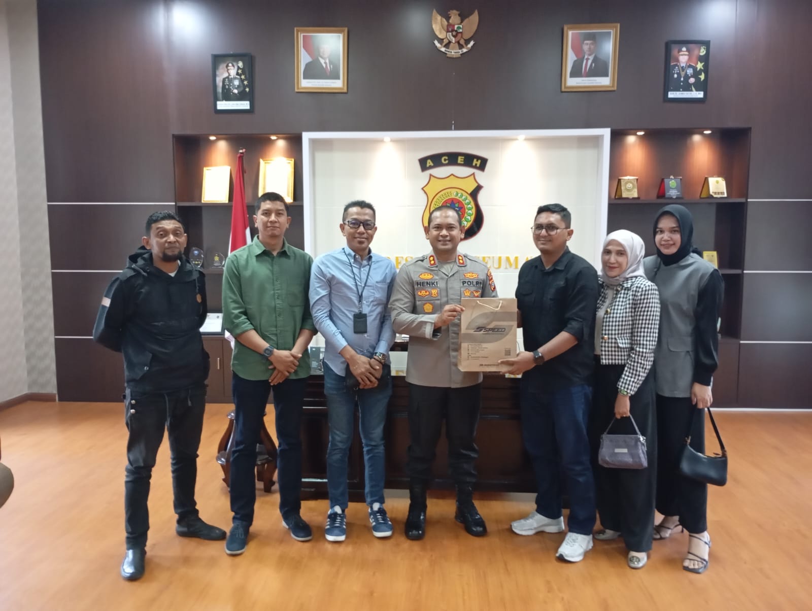 Kapolres Lhokseumawe Sambut Ramah Kunjungan Komunitas Jak Plueng, Dukung Penuh Event Run Speed