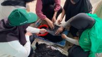 Mahasiswa KKN 59 Latih Warga Produksi Arang Briket Limbah Sekam Padi