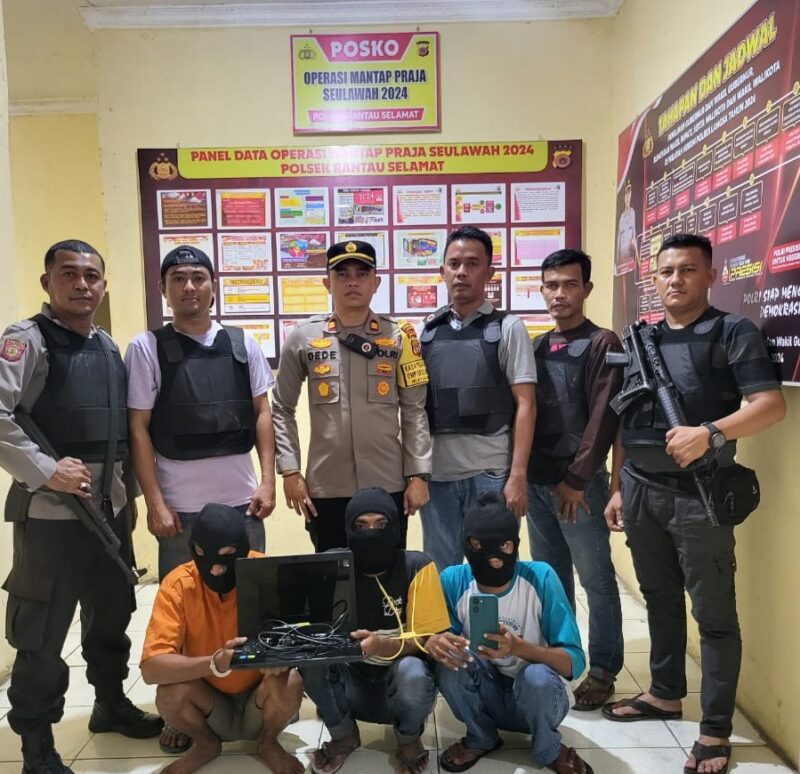 Polsek Rantau Selamat Amankan 3 Pelaku Pencurian
