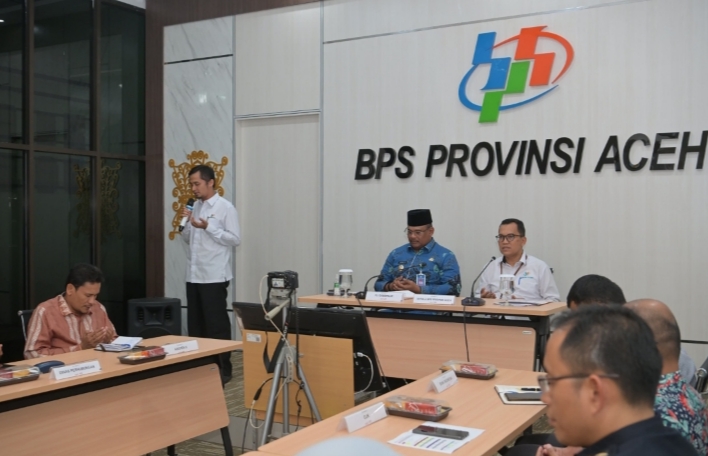 Pj Gubernur Safrizal Hadiri Rilis Data Statistik Bulanan BPS