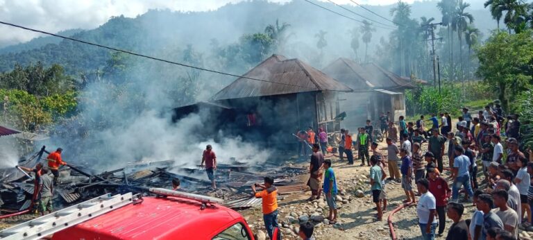 Dua Rumah Ludes Terbakar di Aceh Tenggara