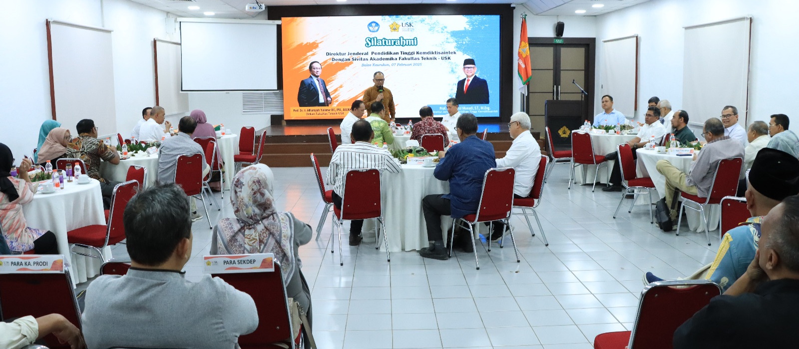 Direktur Jenderal Pendidikan Tinggi Kemendiktisaintek Kunjungi Sivitas Akademika FT USK