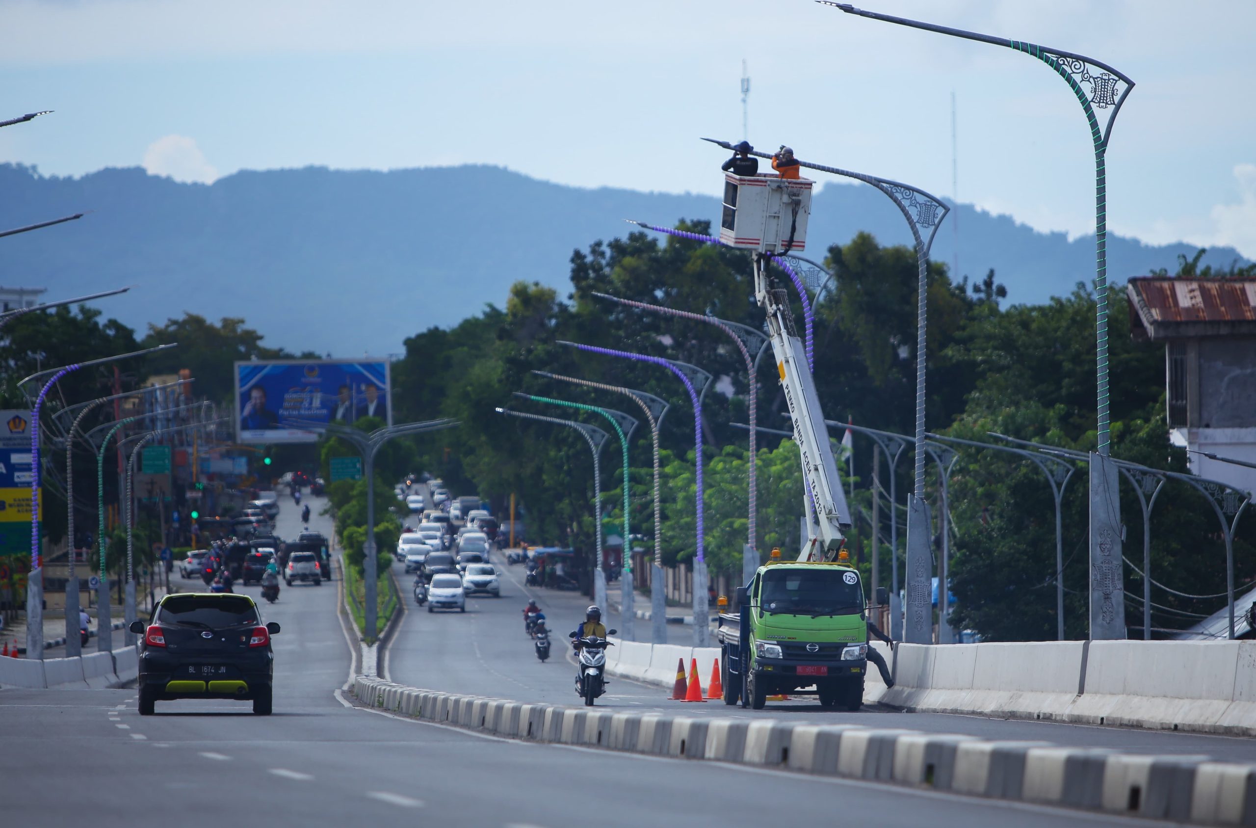 Kabel Lampu di Pusat Kota Banda Aceh Raib