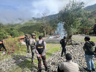 Rumah Kosong di Puncak Jaya Dibakar