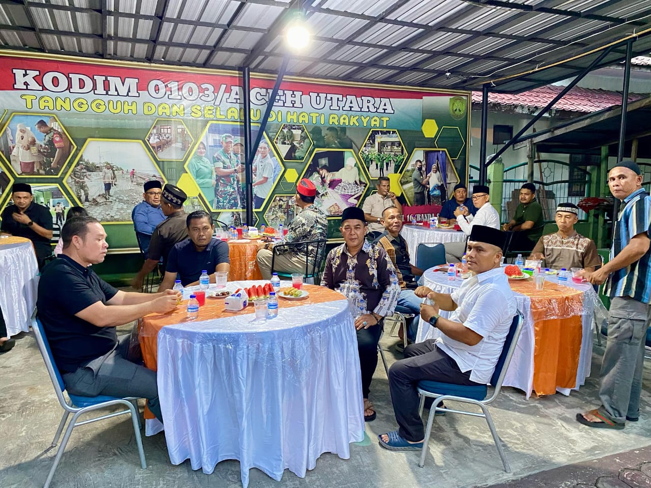 Koramil 16/Banda Sakti Gelar Buka Puasa Bersama Wartawan dan YLBH CaKRA