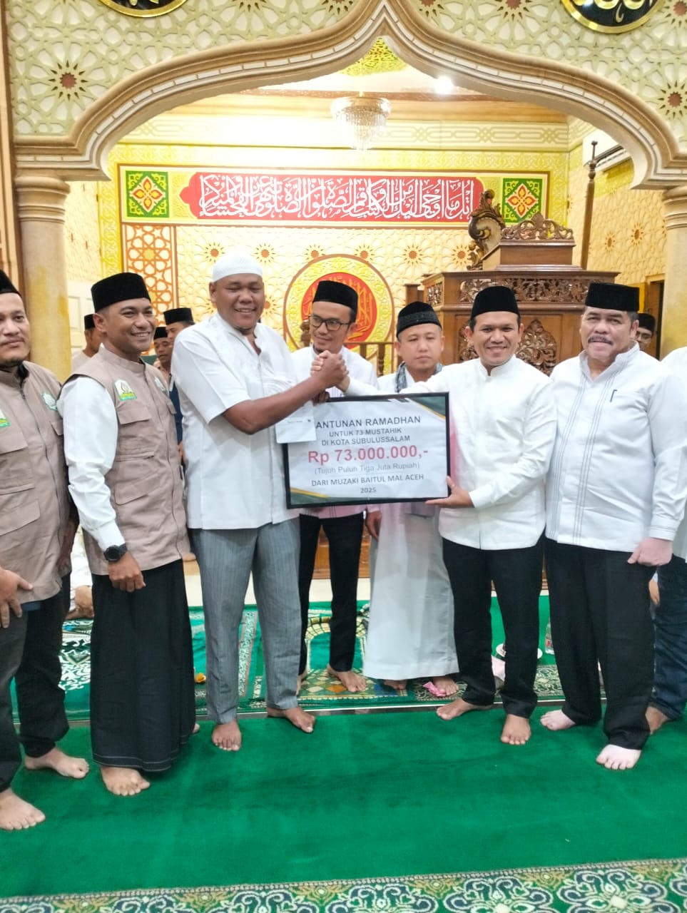 Safari Ramadhan di Kota Subulussalam, Wagub Aceh Serahkan uang 98 Juta Untuk Mesjid dan Fakir Miskin dan Anak Yatim