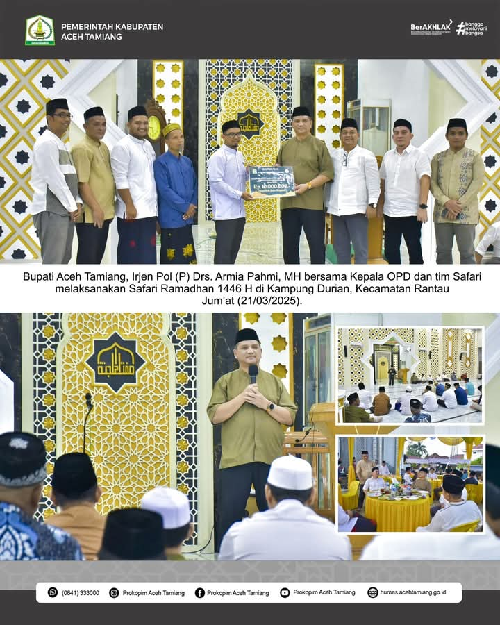 BUPATI ARMIA AJAK WARGA ACEH TAMIANG IMPLEMENTASIKAN INGUB ACEH TENTANG SOLAT BERJAMAAH