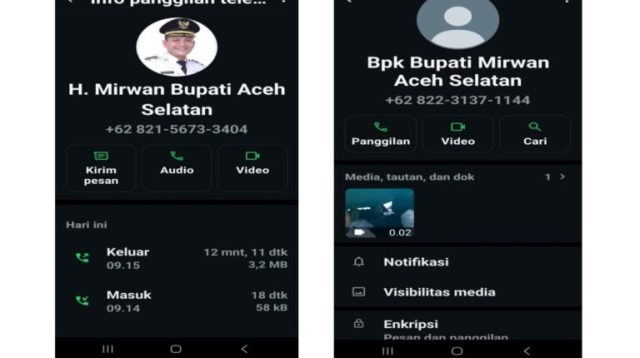 Modus Penipuan Mencatut Nama Bupati Aceh Selatan H. Mirwan dan Ajudan