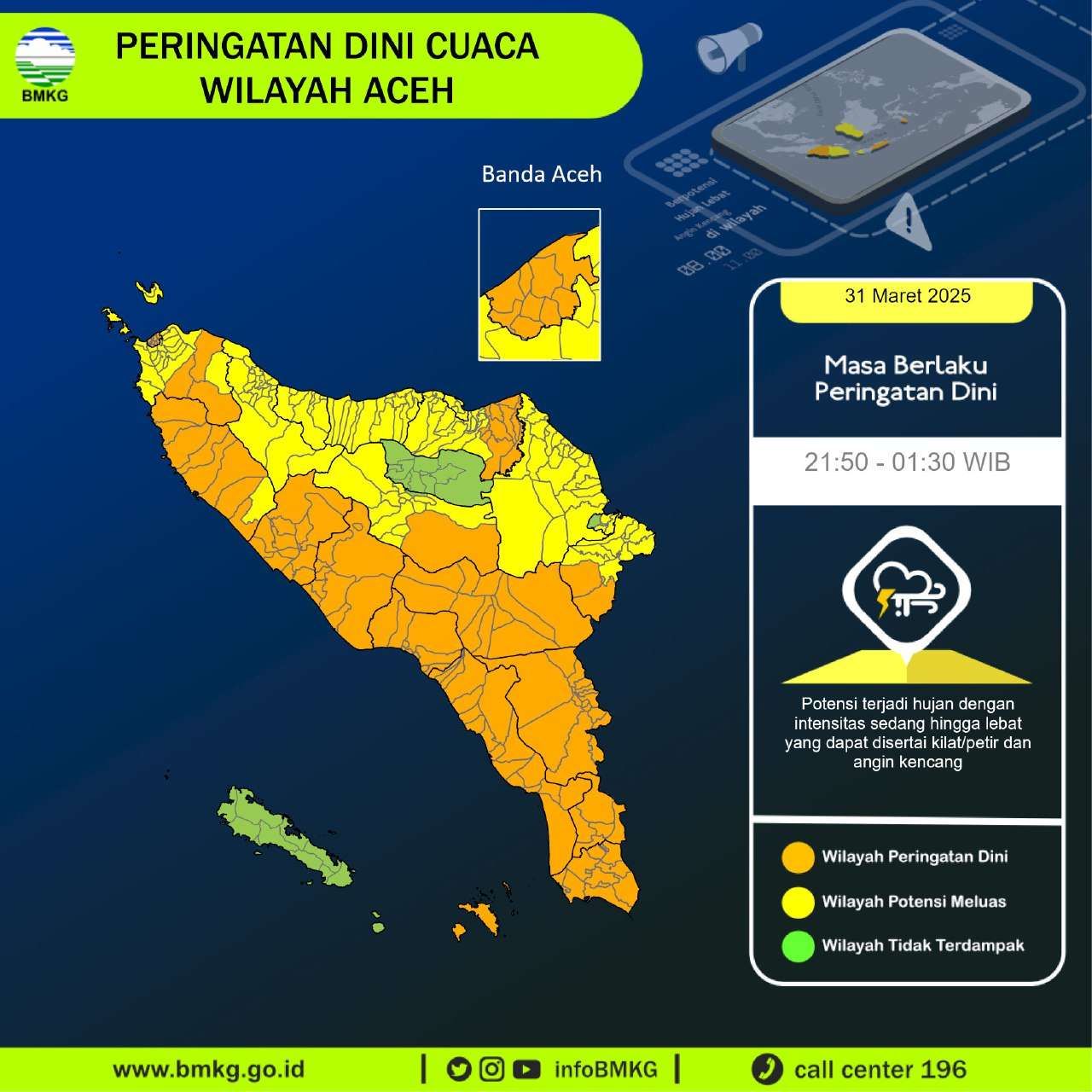 BMKG Peringatkan Potensi Cuaca Ekstrem di Aceh