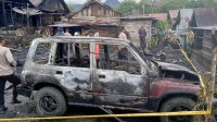 Kebakaran Di Kecamatan Bukit Bener Meriah, Polisi Amankan Lokasi dan Bantu Evakuasi