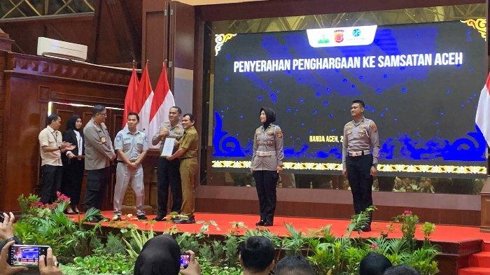 Dirlantas Polda Aceh Raih Penghargaan Inovasi Layanan Kesamsatan