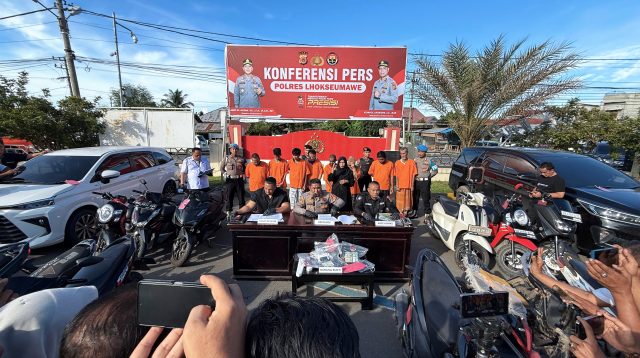 Polres Lhokseumawe Bongkar Tiga Kasus Besar: Penipuan Jual Beli Mobil, Pemalsuan STNK, dan Curanmor Jaringan Antar provinsi
