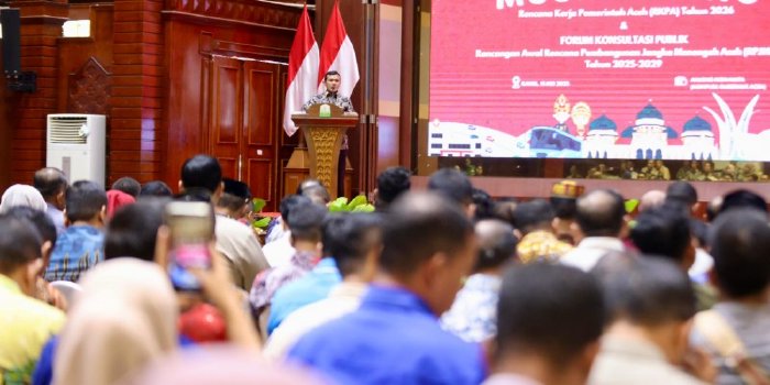 Wagub Fadhlullah Buka Musrenbang RKPA Tahun 2026 dan Forum Konsultasi Publik RPJMA 2025-2029