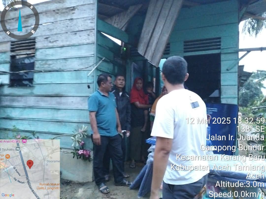 PUTING BELIUNG TERBANGKAN ATAP SEKOLAH DAN RUMAH WARGA, WABUP ISMAIL MINTA BPBD EVAKUASI TITIK TERDAMPAK