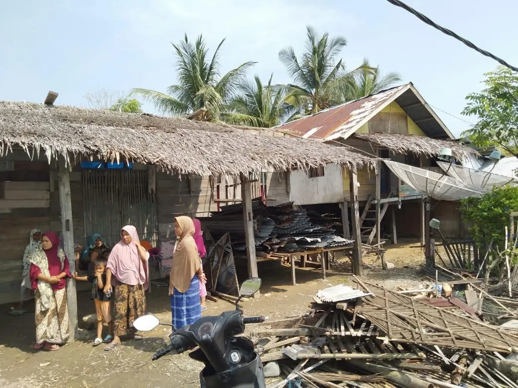 Puting Beliung Pidie Rusak Dua Rumah