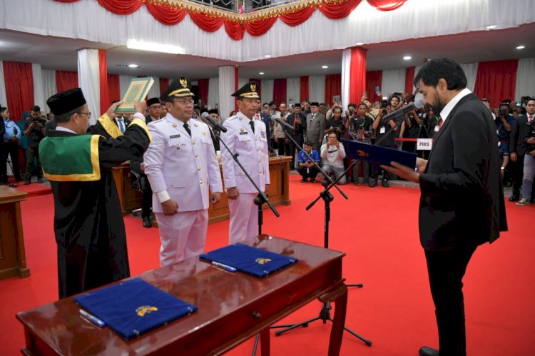 Zulkifli H Adam dan Suradji Junus Resmi Dilantik sebagai Wali Kota-Wawalkot Sabang